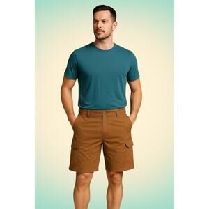 Adventurecore Outdoor Cargo Shorts Brown Eddie Bauer Men’s 42 Flex